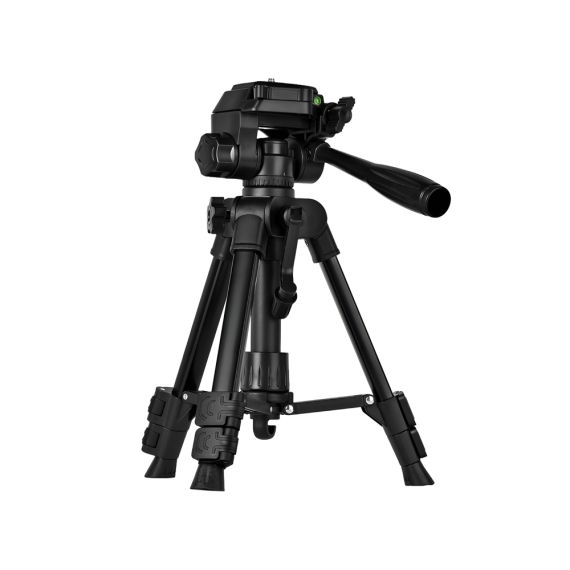 ШТАТИВ ДЛЯ ФОТОСЪЕМКИ ПРОФЕССИОНАЛЬНЫЙ АЛЮМИНИЕВЫЙ 65 СМ (РУЧКА С ФИКСАЦИЕЙ, ПОДДЕРЖКА ПЛАВНАЯ 360°), ЧЕРНЫЙ F-50T
