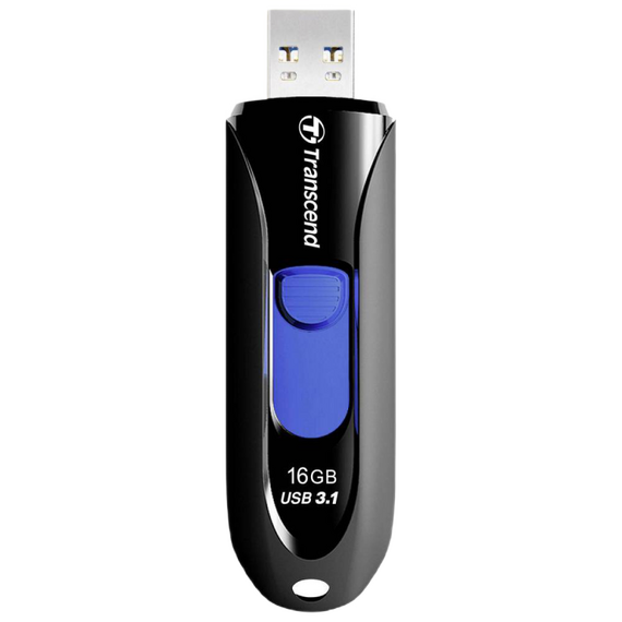 USB FLASH НАКОПИТЕЛЬ TRANSCEND JETFLASH 790, 16ГБ, ЧЁРНЫЙ