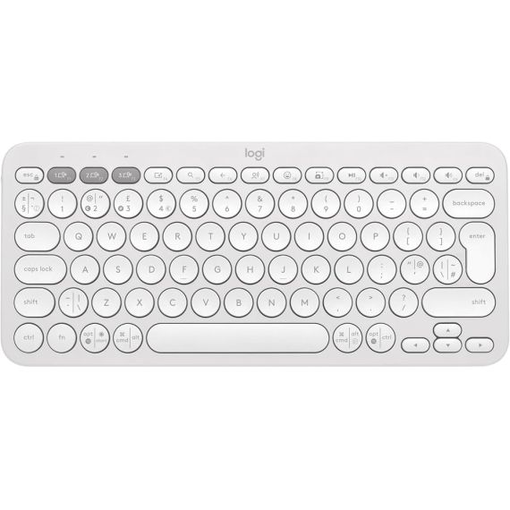 БЕСПРОВОДНАЯ КЛАВИАТУРА LOGITECH PEBBLE KEYS2 K380S / BLUETOOTH / WHITE