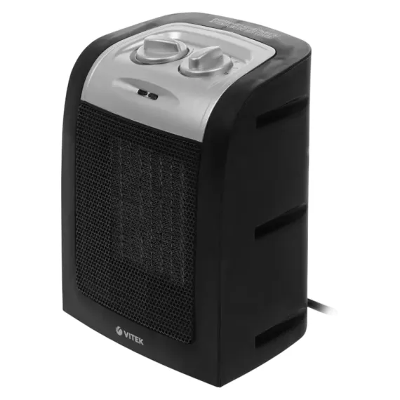 ТЕПЛОВЕНТИЛЯТОР VITEK VT-2067, 1800ВТ, ЧЁРНЫЙ | СЕРЕБРИСТЫЙ