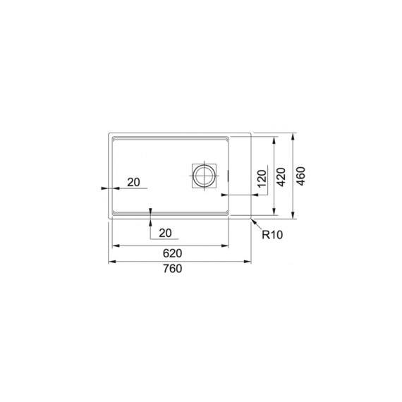 FRANKE KNG 110-62 MATT BLACK