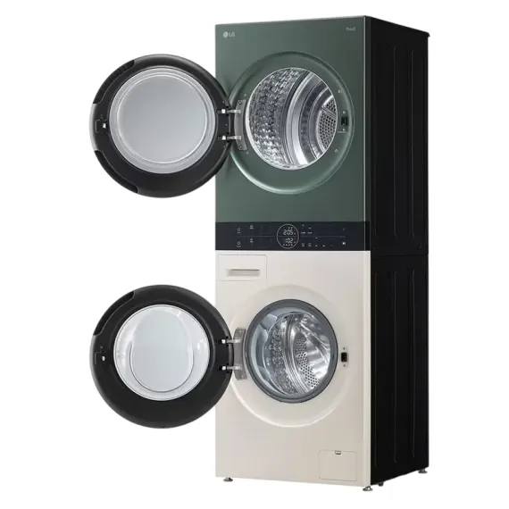 СТИРАЛЬНО-СУШИЛЬНАЯ МАШИНА LG WT1210EGF, 12КГ, ЗЕЛЁНЫЙ | БЕЖЕВЫЙ