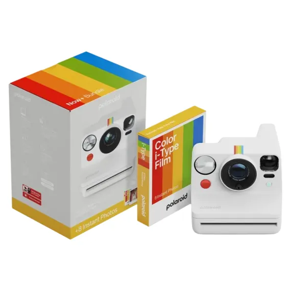 ФОТОАППАРАТ МОМЕНТАЛЬНОЙ ПЕЧАТИ POLAROID NOW+ GEN 3 + COLOR FILM BUNDLE, БЕЛЫЙ