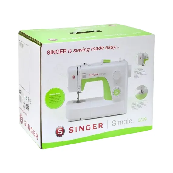 ШВЕЙНАЯ МАШИНА SINGER SIMPLE 3229, БЕЛЫЙ | ЗЕЛЕНЫЙ
