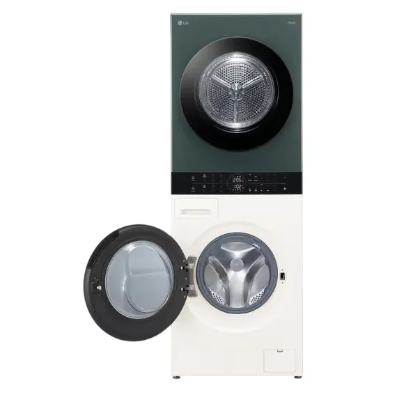СТИРАЛЬНО-СУШИЛЬНАЯ МАШИНА LG WT1210EGF, 12КГ, ЗЕЛЁНЫЙ | БЕЖЕВЫЙ