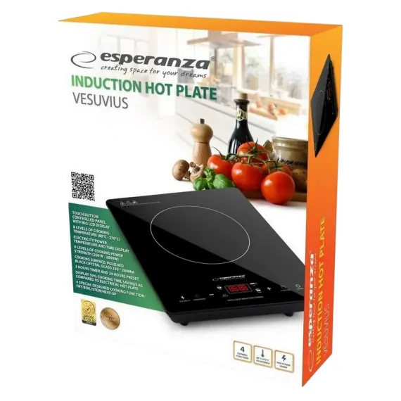 ИНДУКЦИОННАЯ НАСТОЛЬНАЯ ПЛИТА ESPERANZA EKH009, ЧЁРНЫЙ