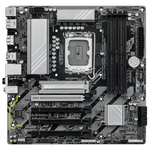 МАТЕРИНСКАЯ ПЛАТА GIGABYTE B860M DS3H WIFI6E, LGA1851, INTEL B860, MICRO-ATX