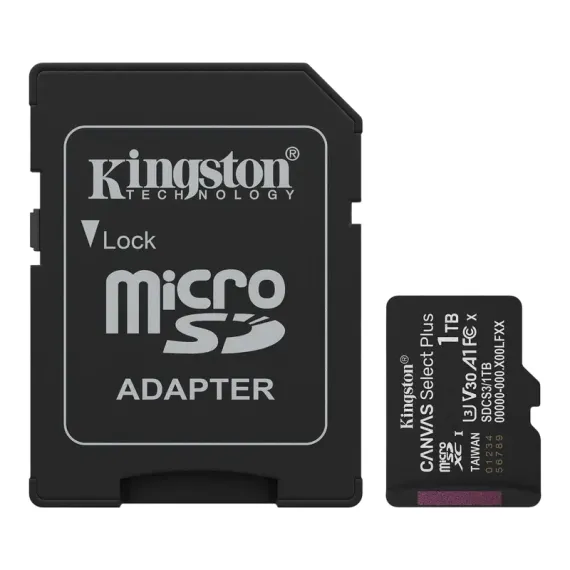 КАРТА ПАМЯТИ KINGSTON CANVAS SELECT PLUS, 1024ГБ (SDCS3/1TB)