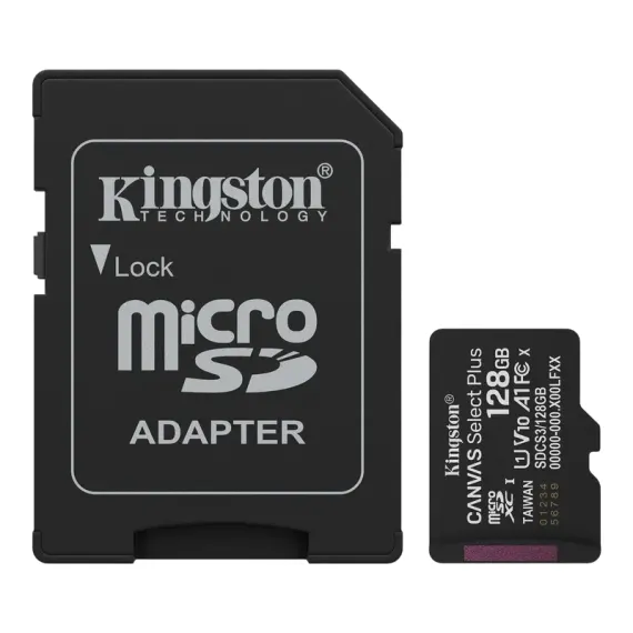 КАРТА ПАМЯТИ KINGSTON CANVAS SELECT PLUS, 128ГБ (SDCS3/128GB)