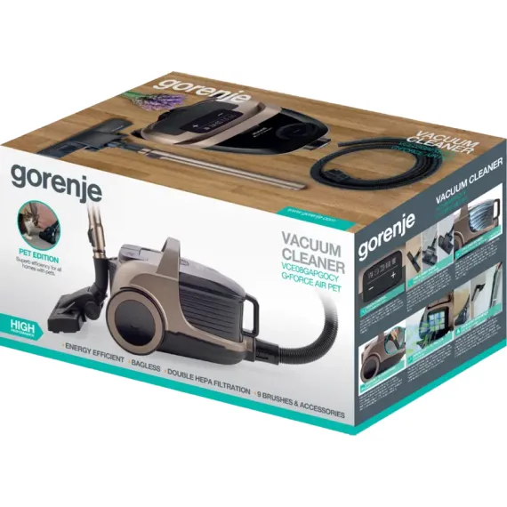ПЫЛЕСОС GORENJE VCE08GAPGOCY, БРОНЗОВЫЙ