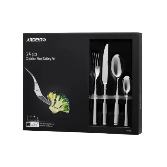 НАБОР СТОЛОВЫХ ПРИБОРОВ ARDESTO AR0724BS, НЕРЖАВЕЮЩАЯ СТАЛЬ