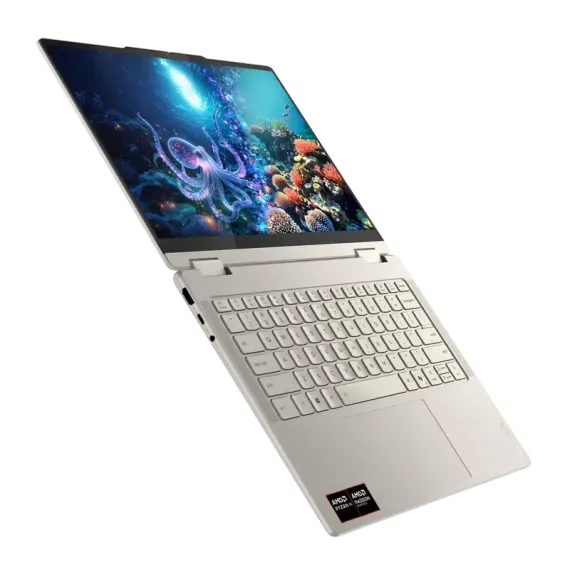 НОУТБУК 14" LENOVO YOGA 7 2-IN-1 14APK10, SEASHELL, AMD RYZEN AI 5 340, 24ГБ/1024ГБ, БЕЗ ОС