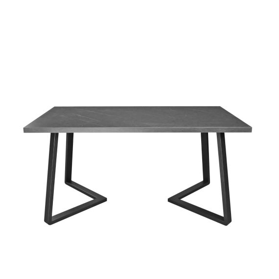 MASĂ FRIDA MARMURĂ NEAGRĂ+BLACK LEGS 150X80