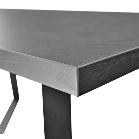 MASĂ FRIDA MARMURĂ NEAGRĂ+BLACK LEGS 150X80