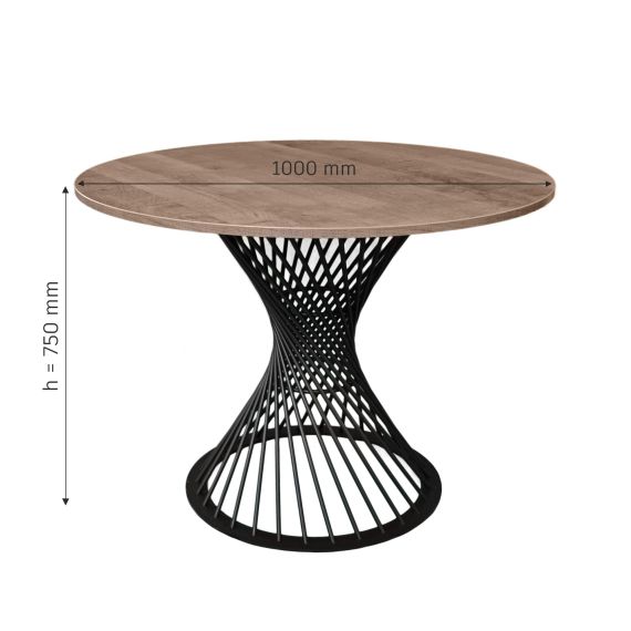 MASĂ FELICIA COLONIAL+BLACK LEG ∅100