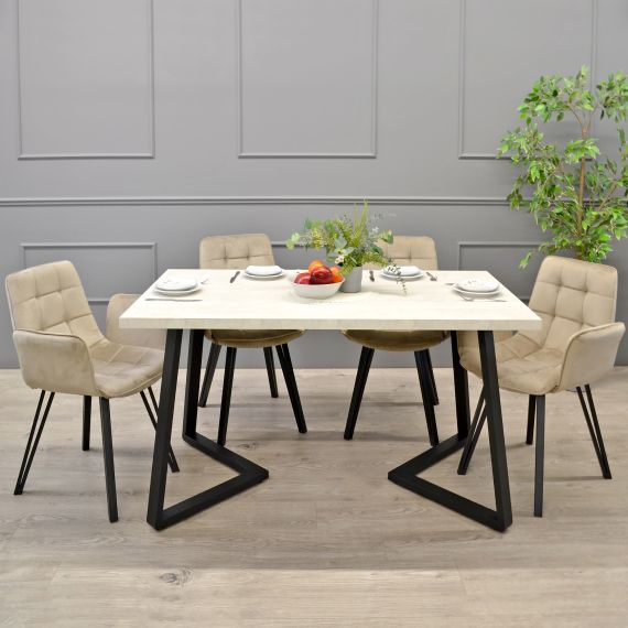 MASĂ FRIDA MĂTASE+BLACK LEGS 150X80