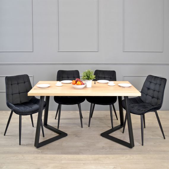 MASĂ FRIDA SONOMA+BLACK LEGS 150X80