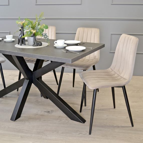 MASĂ VESTA MARMURĂ NEAGRĂ 150X80