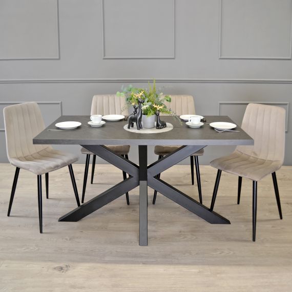 MASĂ VESTA MARMURĂ NEAGRĂ 150X80