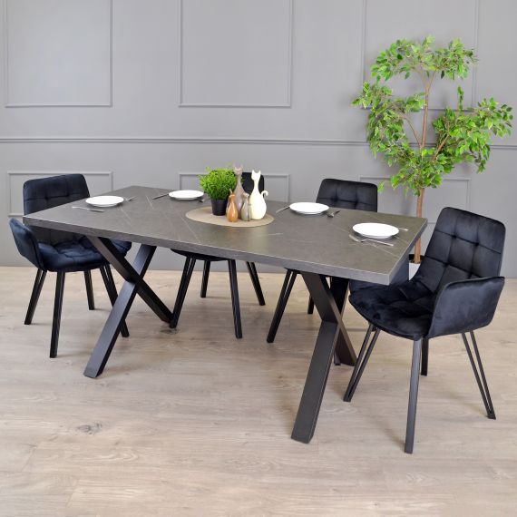 MASĂ ONIX MARMURĂ NEAGRĂ 180X90