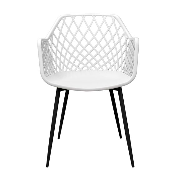 SCAUN SL-7019 WHITE+BLACK LEGS