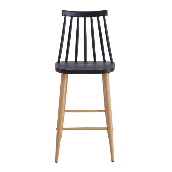 SCAUN BAR JACK BLACK+TRANSPRINT LEGS