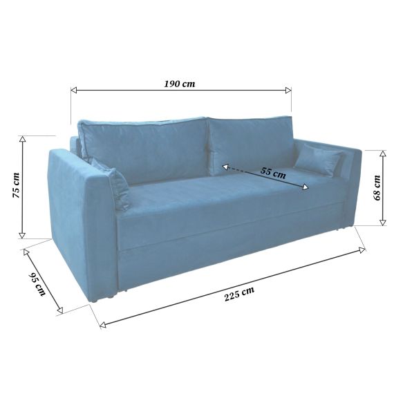 CANAPEA EXTENSIBILĂ DJOKER BLUE