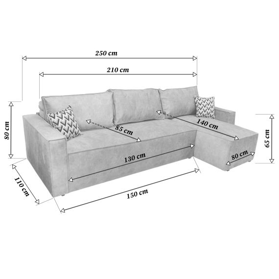 CANAPEA EXTENSIBILĂ KALIFORNIA DARK-GREY