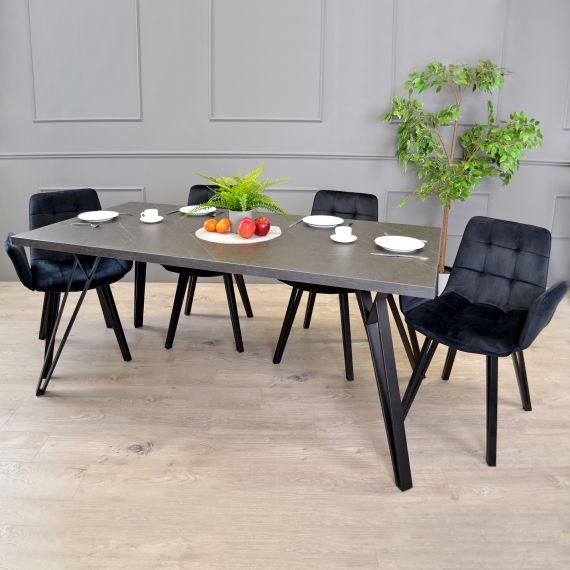 MASĂ TOKYO MARMURĂ NEAGRĂ 150X80