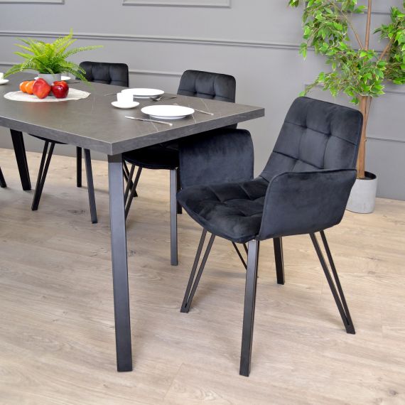 MASĂ TOKYO MARMURĂ NEAGRĂ 150X80