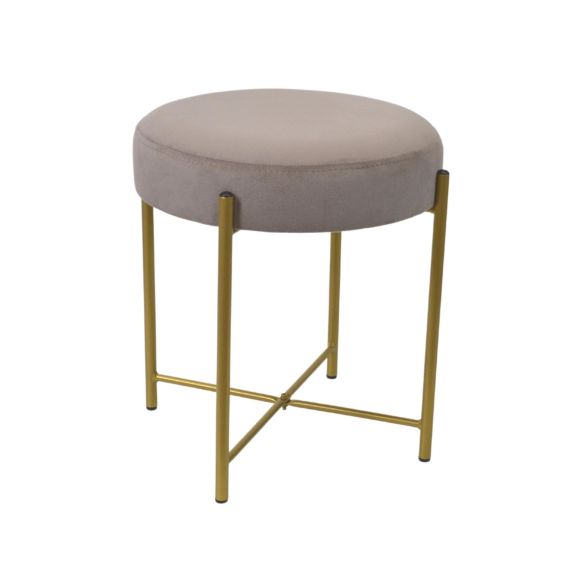 TABURET TACO BEIGE GOLD LEGS