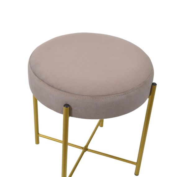 TABURET TACO BEIGE GOLD LEGS