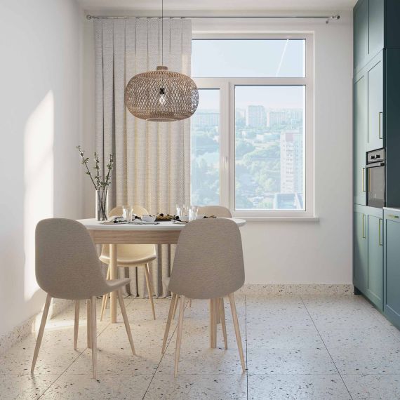 MASĂ EXTENSIBILĂ TB-07 BEIGE+TRANSPRINT LEGS 120/150X95