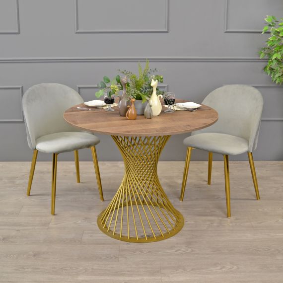 MASĂ FELICIA COLONIAL+GOLDEN LEG ∅100