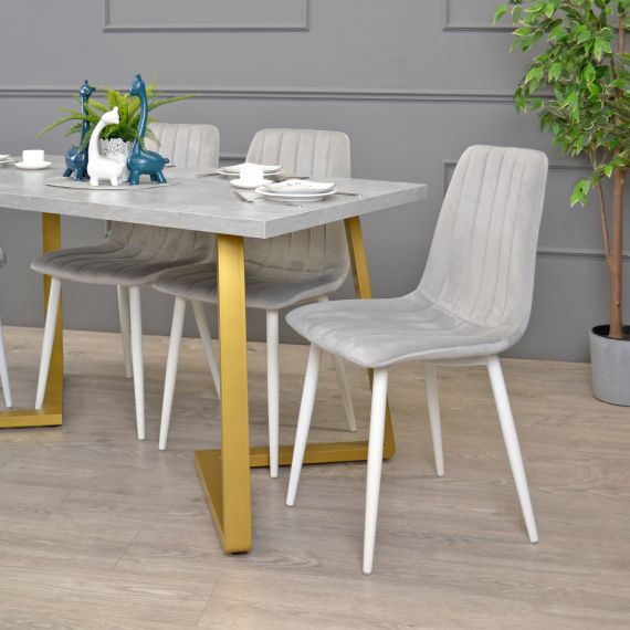 MASĂ FRIDA BETON+GOLDEN LEGS 150X80