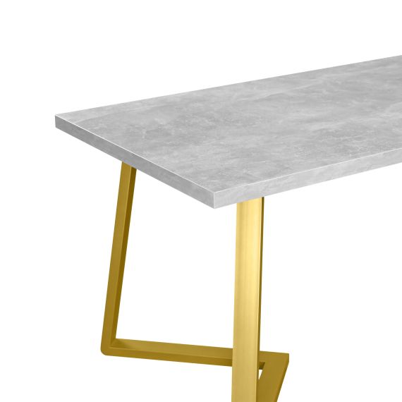 MASĂ FRIDA BETON+GOLDEN LEGS 150X80