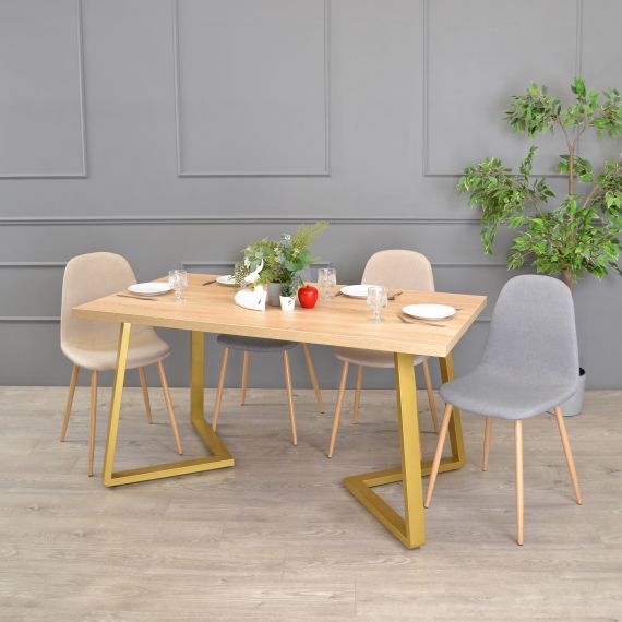 MASĂ FRIDA SONOMA+GOLDEN LEGS 150X80