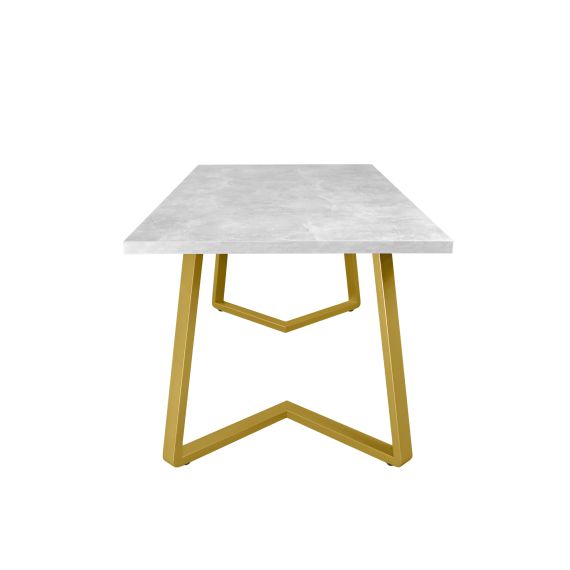 MASĂ FRIDA BETON+GOLDEN LEGS 180X90