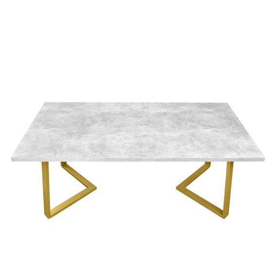 MASĂ FRIDA BETON+GOLDEN LEGS 180X90