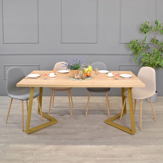 MASĂ FRIDA SONOMA+GOLDEN LEGS 180X90