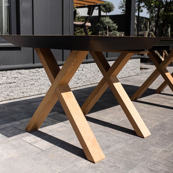 MASĂ EXTENSIBILĂ MADRID NATURAL WOOD+WOOD LEGS