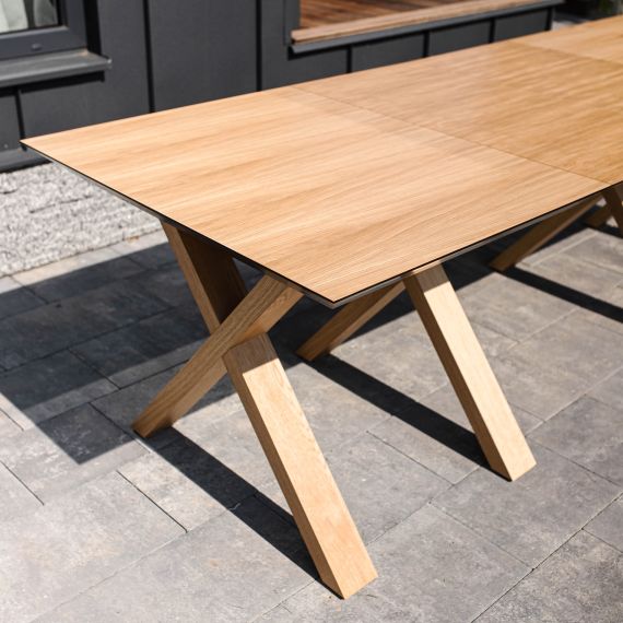 MASĂ EXTENSIBILĂ MADRID NATURAL WOOD+WOOD LEGS