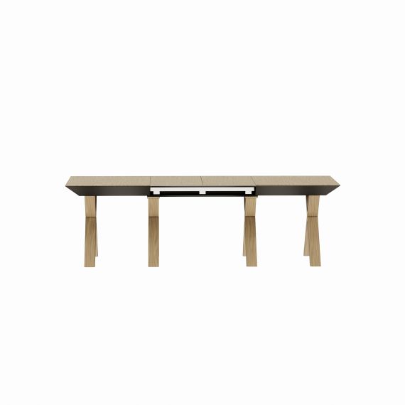 MASĂ EXTENSIBILĂ MADRID NATURAL WOOD+WOOD LEGS