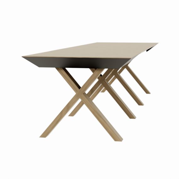 MASĂ EXTENSIBILĂ MADRID NATURAL WOOD+WOOD LEGS