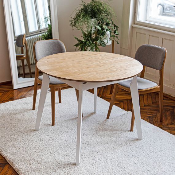 MASA EXTENSIBILA MARS NATURAL TOP+WHITE LEG 1000(+400)*H750