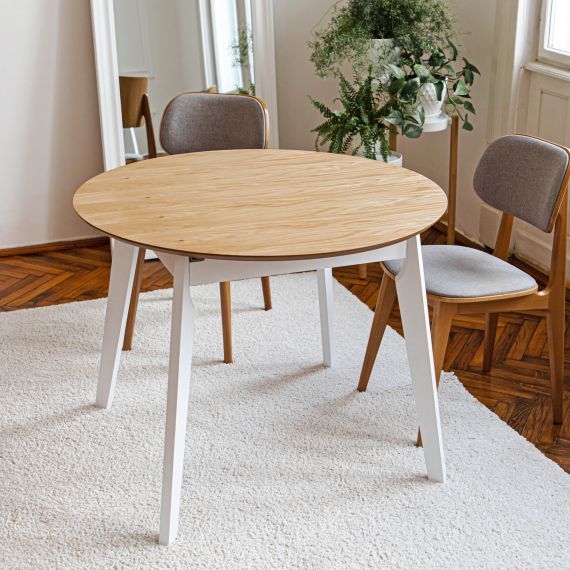 MASA EXTENSIBILA MARS NATURAL TOP+WHITE LEG 1000(+400)*H750