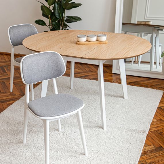 MASA EXTENSIBILA MARS NATURAL TOP+WHITE LEG 1000(+400)*H750