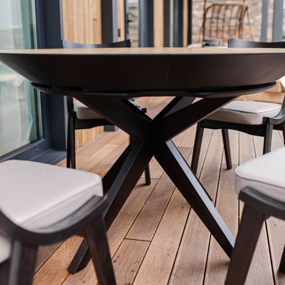 MASA NOVA FURNIR NATURAL WOOD+BLACK LEGS 1270+500+500*H750