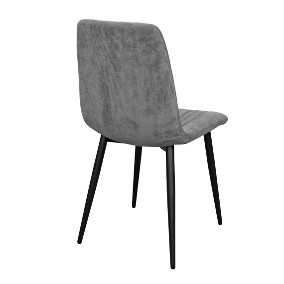 SCAUN DC-90 BGF166-4 DARK GREY VELVET+BLACK LEGS