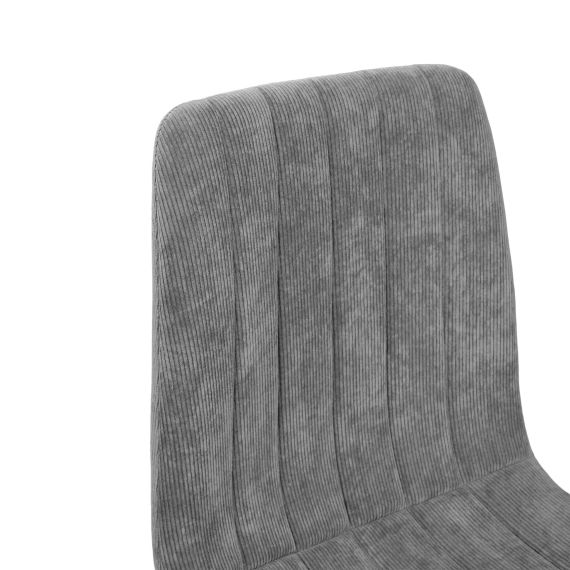 SCAUN DC-90 BGF166-4 DARK GREY VELVET+BLACK LEGS